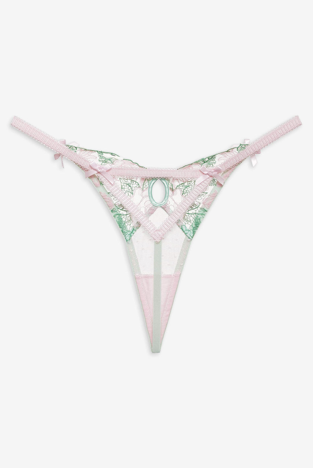 Women Love Story Thong Panty - Green