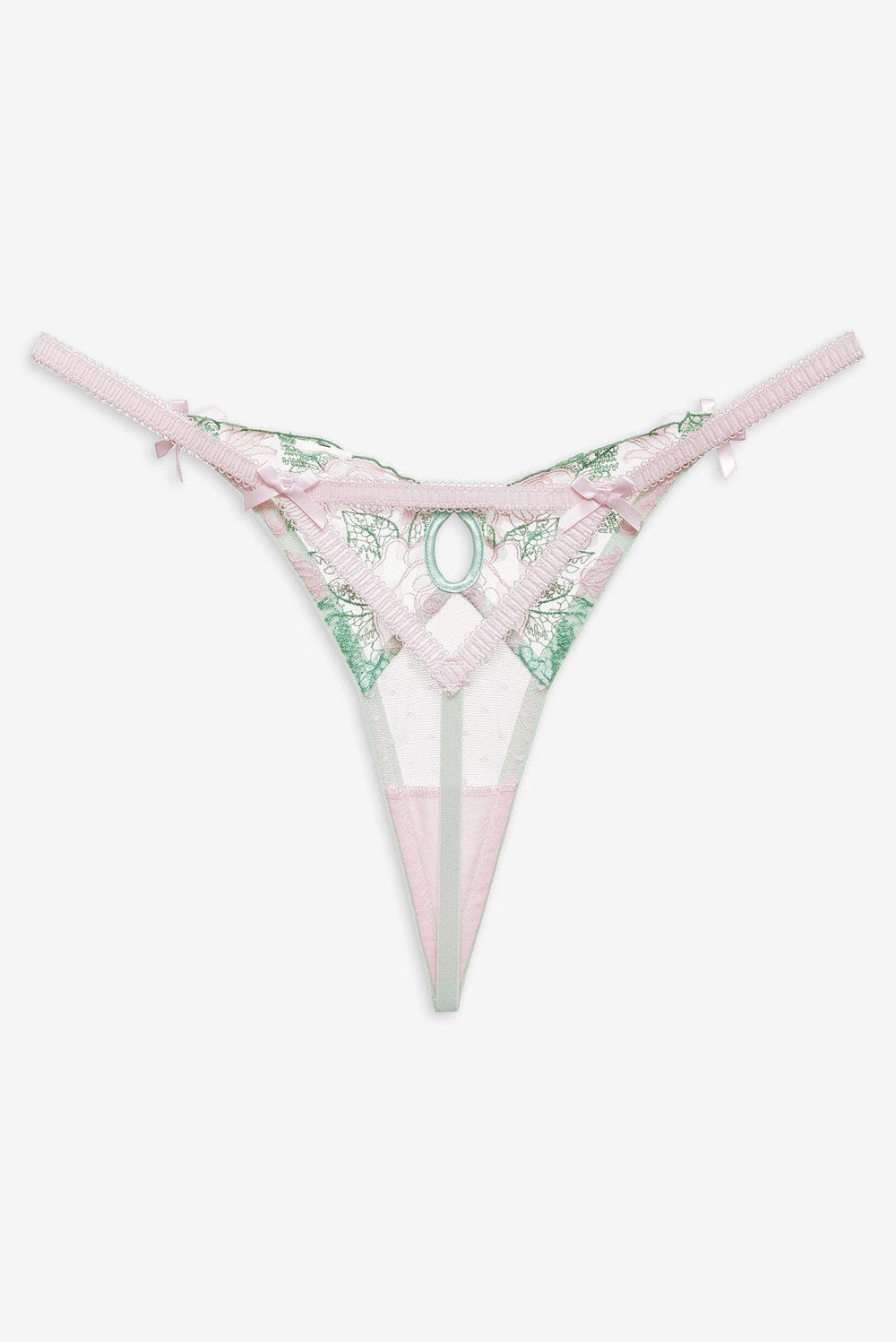 Women Love Story Thong Panty - Green