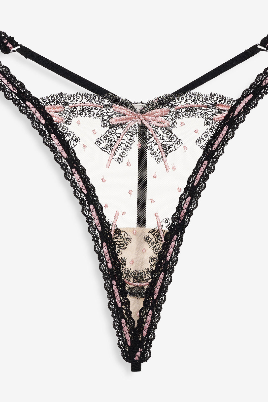 Women Love Letters Thong Panty - Black
