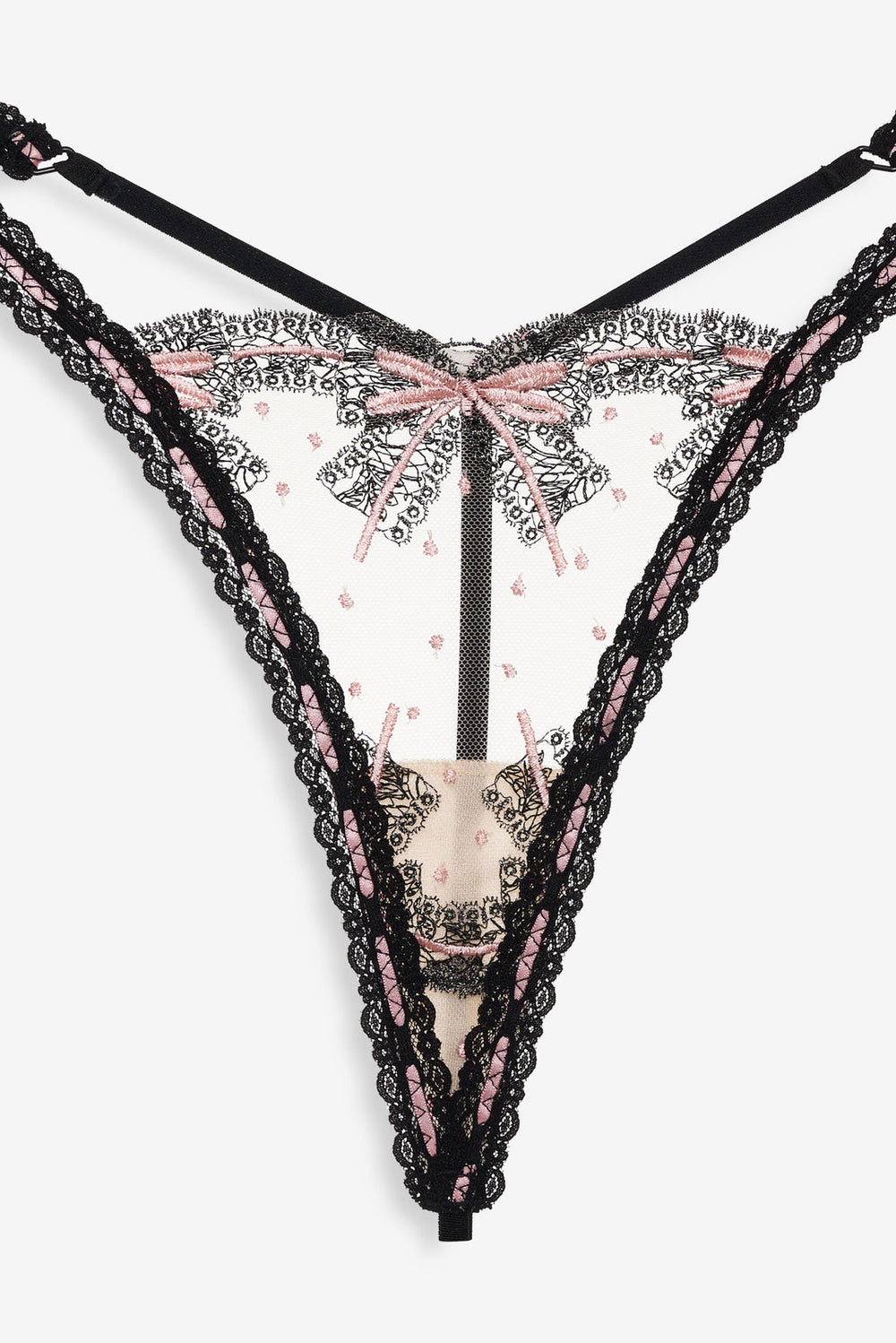 Women Love Letters Thong Panty - Black