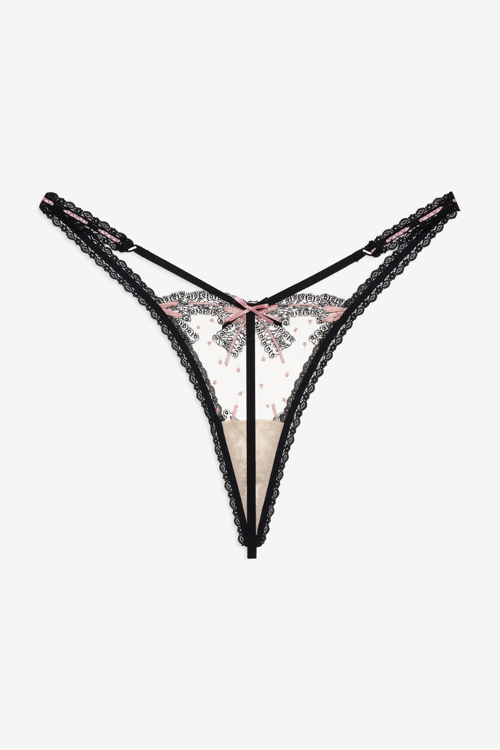 Women Love Letters Thong Panty - Black