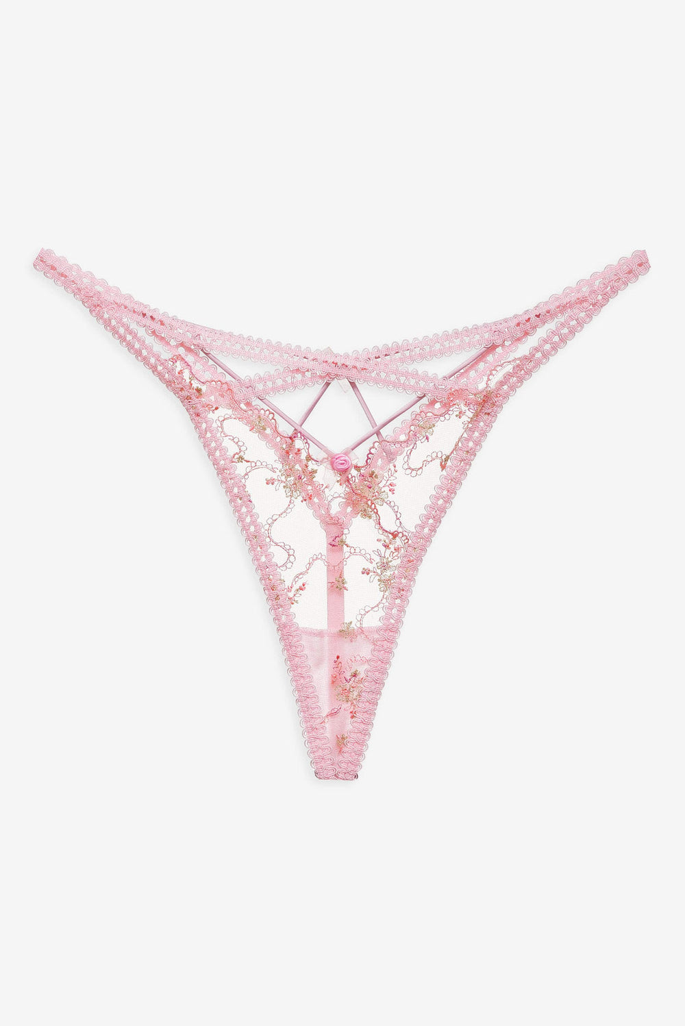 Women Dainty Daphne Thong Panty - Pink