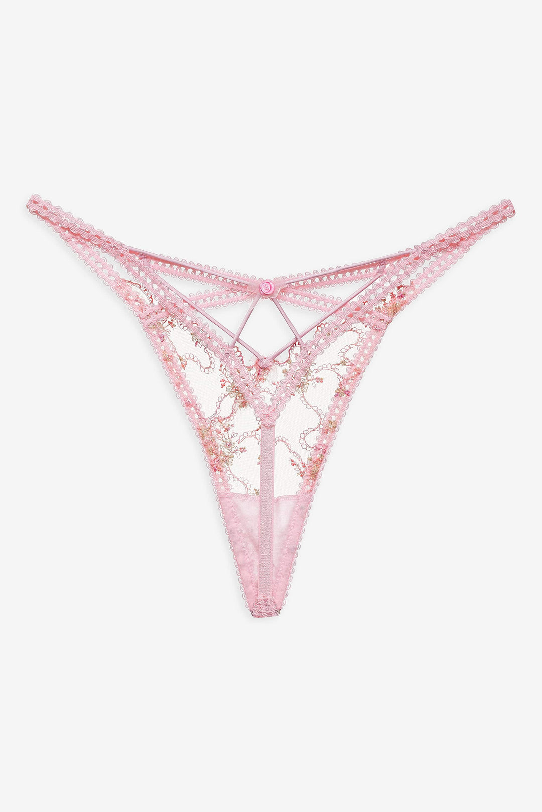 Women Dainty Daphne Thong Panty - Pink