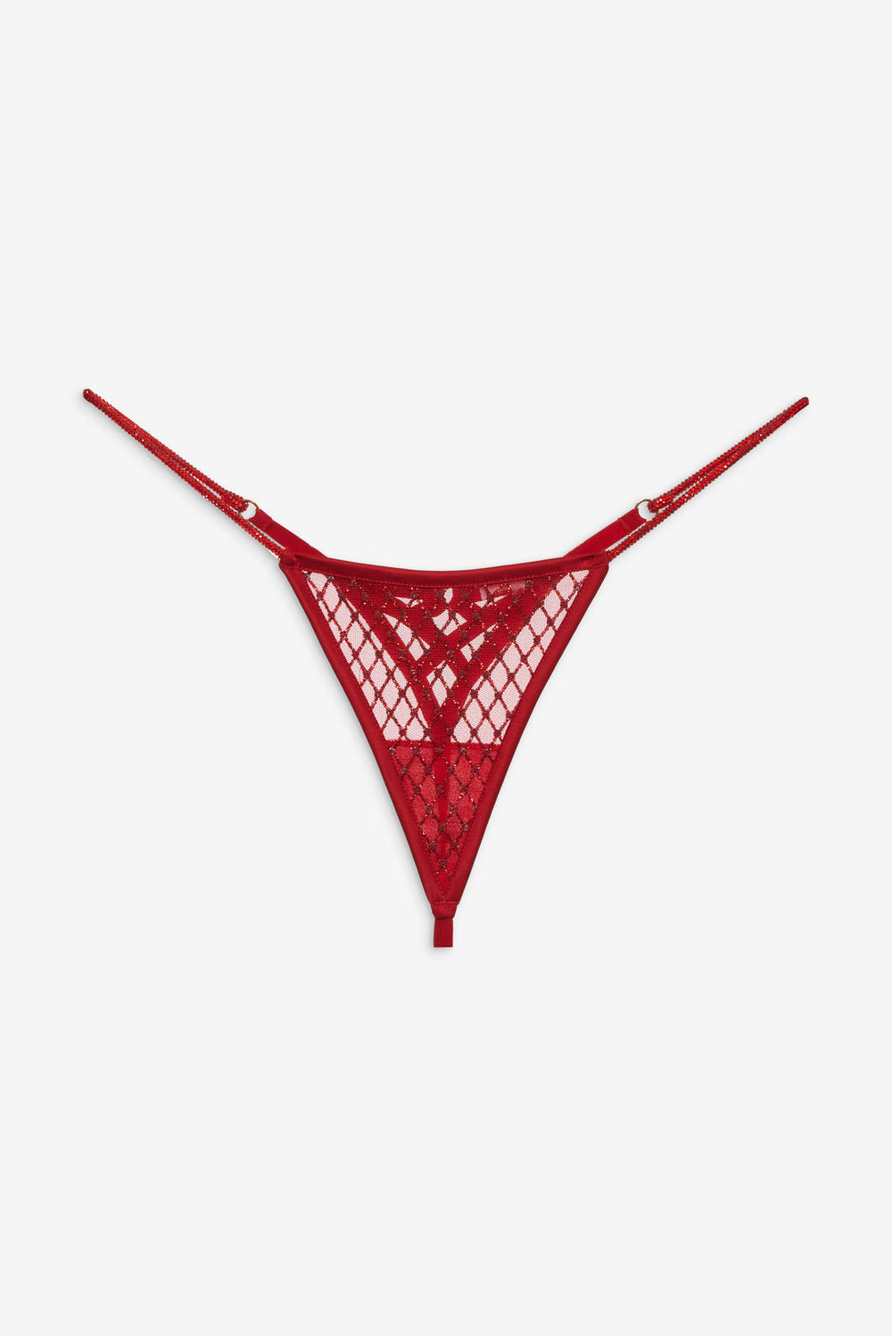 Women Glitter Thong Panty - Red