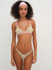 Women Sunny Bouquet Thong Panty - Multi Yellow