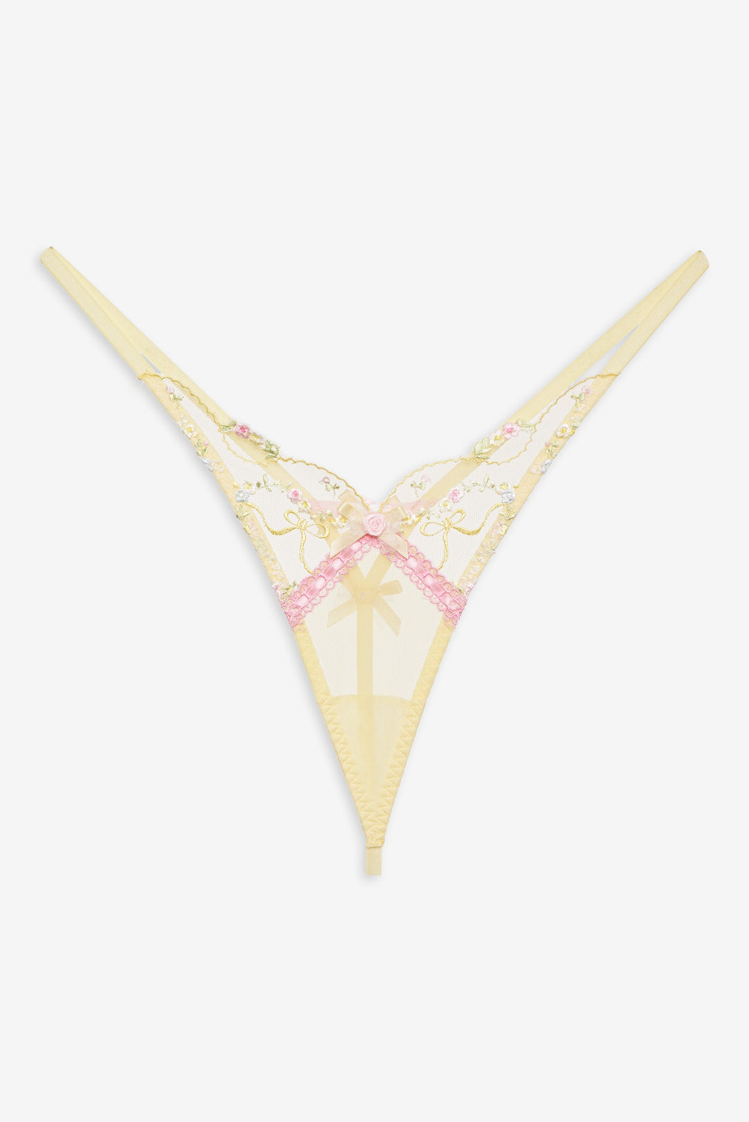 Women Sunny Bouquet Thong Panty - Multi Yellow