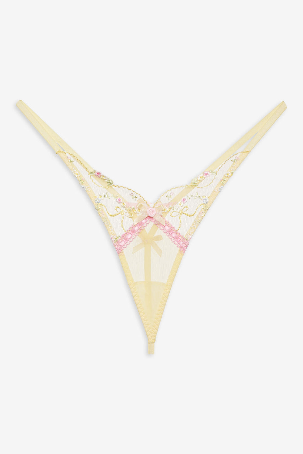 Women Sunny Bouquet Thong Panty - Multi Yellow