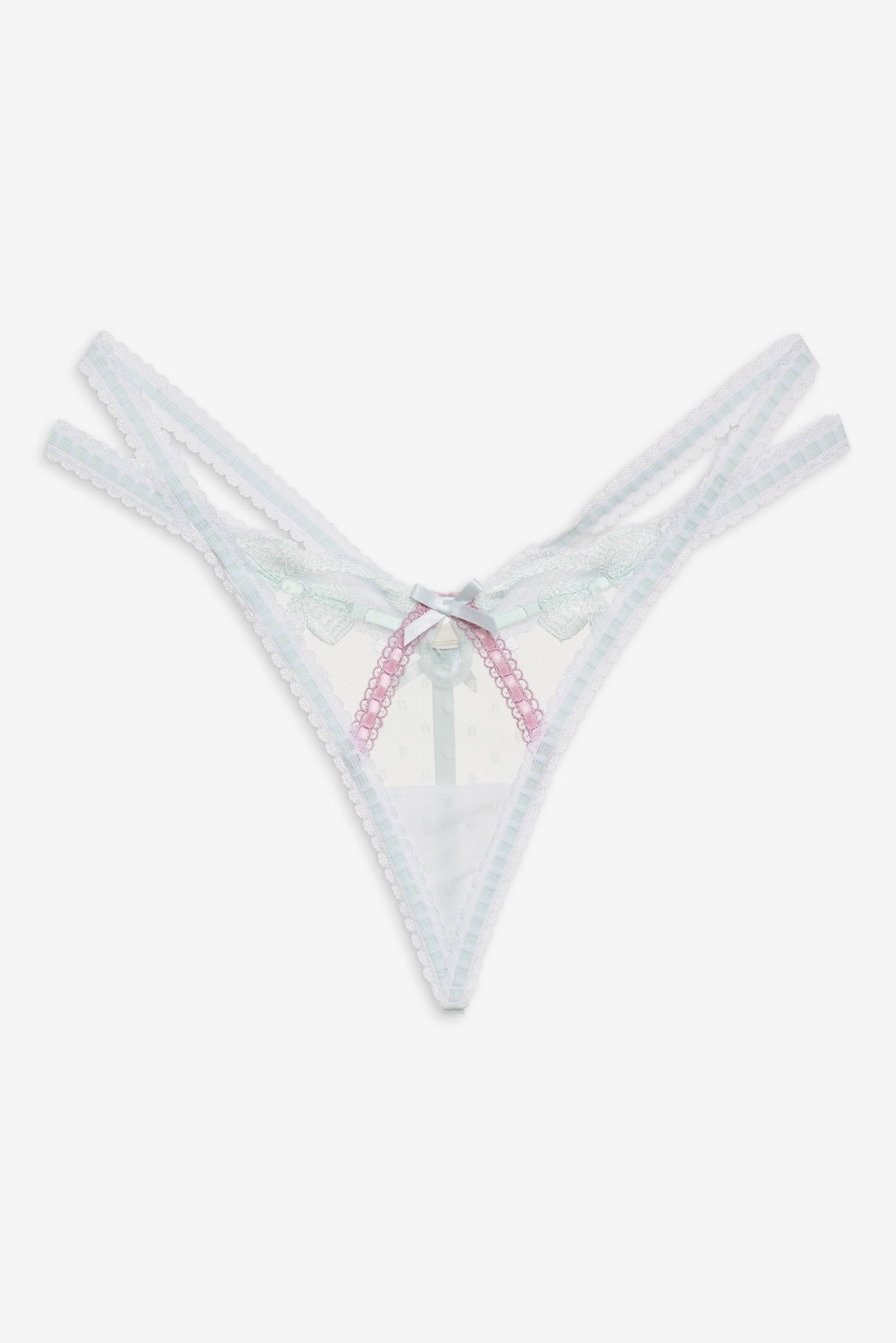 Women Billie Bow Thong Panty - Mint