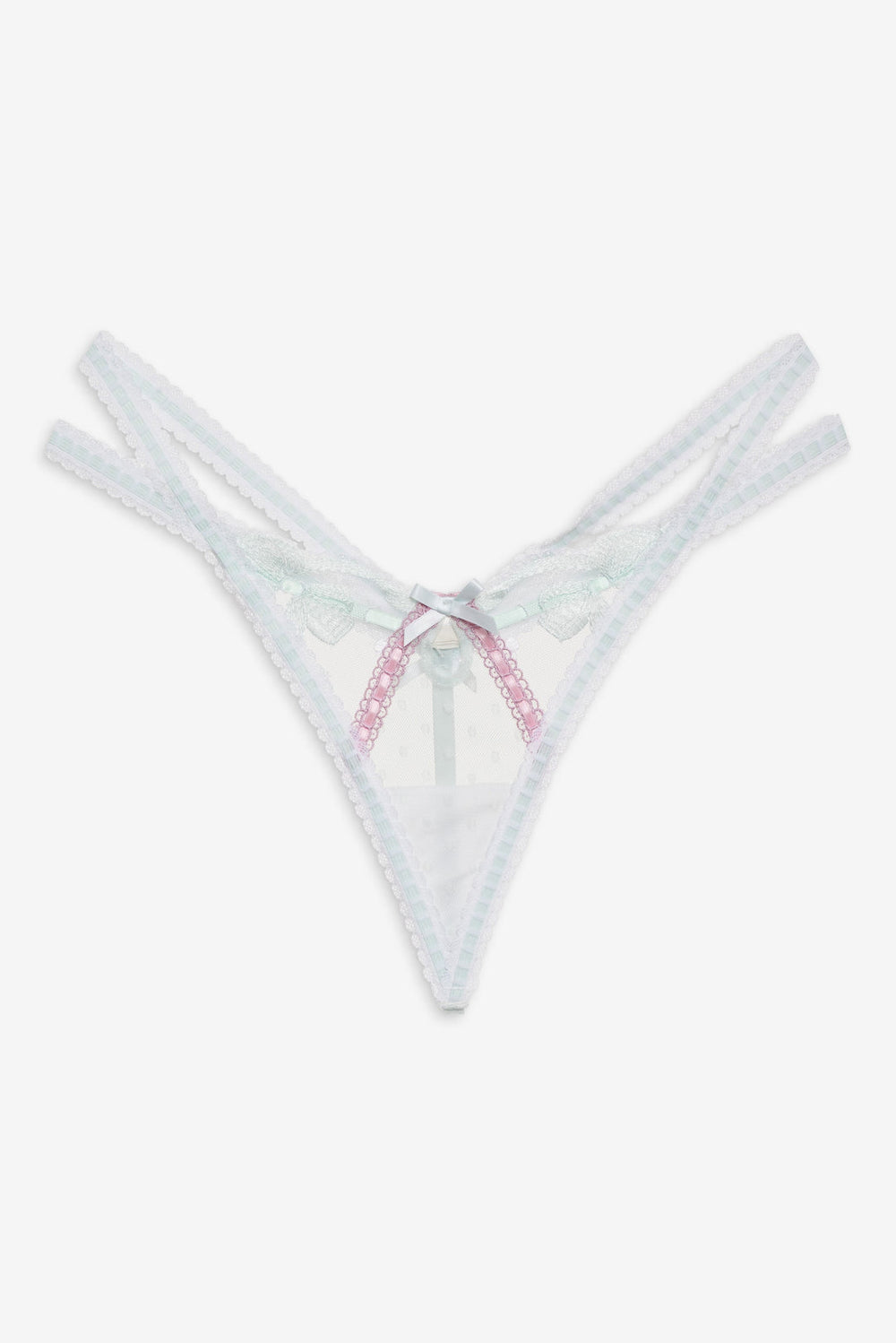 Women Billie Bow Thong Panty - Mint