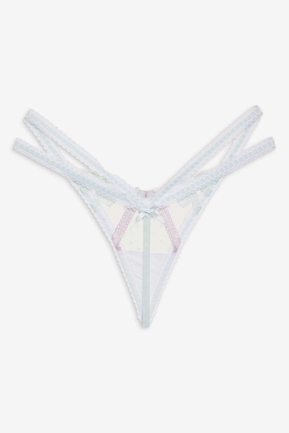 Women Billie Bow Thong Panty - Mint
