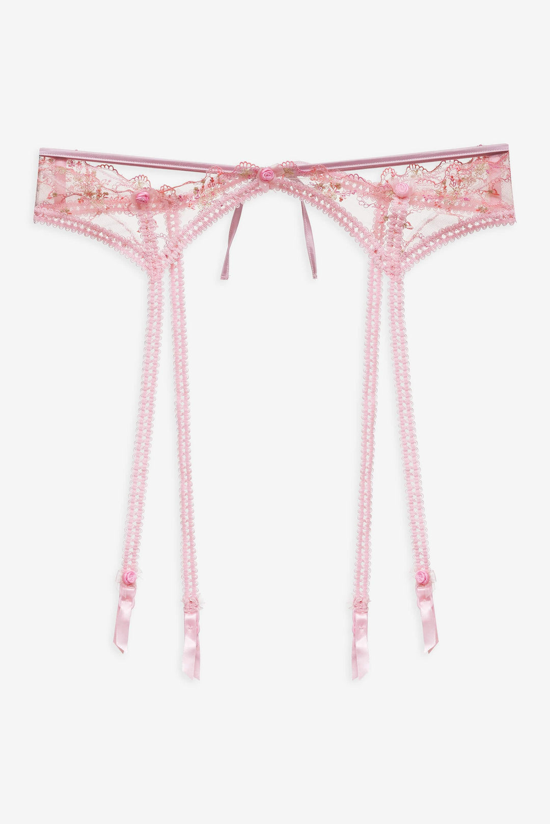 Women Dainty Daphne Garter Belt - Pink