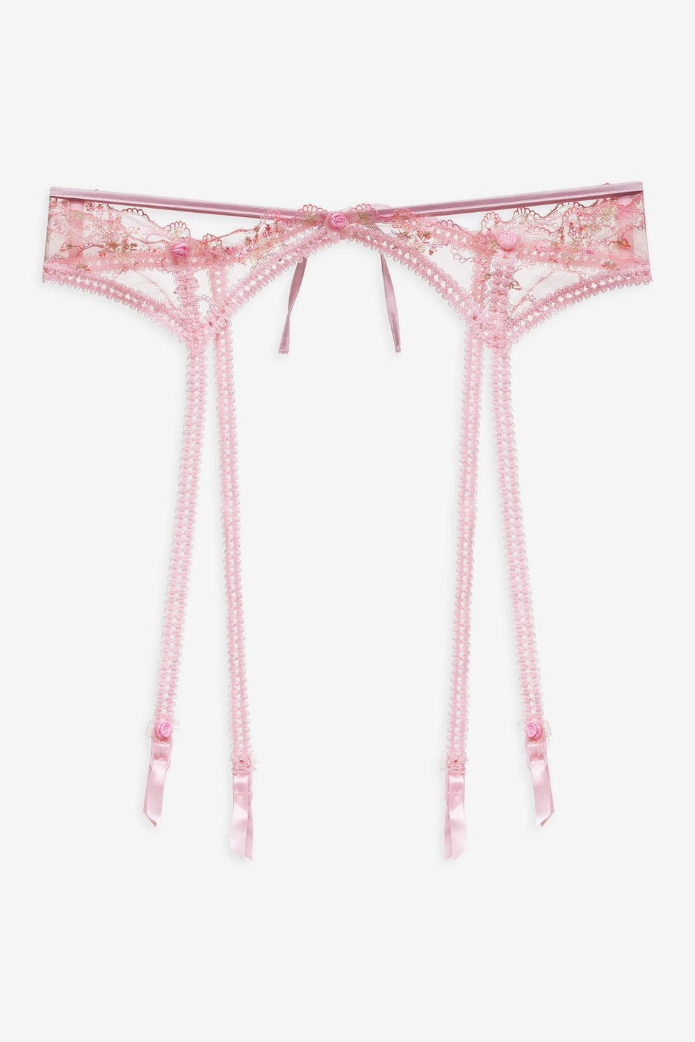 Women Dainty Daphne Garter Belt - Pink