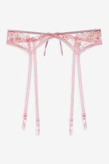 Women Dainty Daphne Garter Belt - Pink
