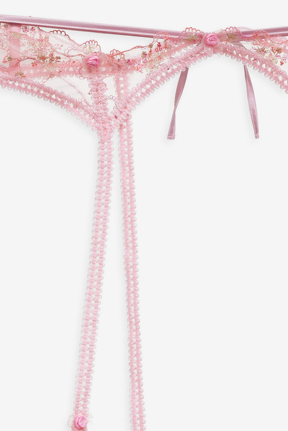 Women Dainty Daphne Garter Belt - Pink