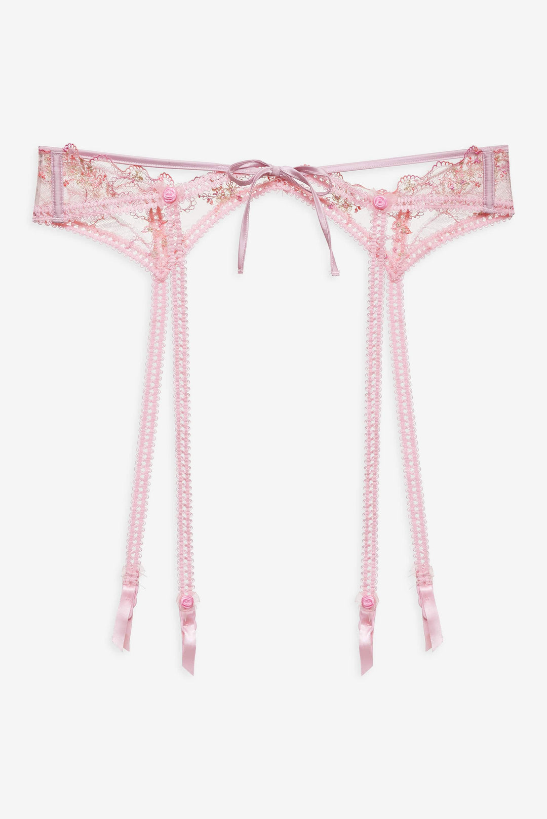 Women Dainty Daphne Garter Belt - Pink