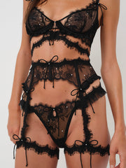 Women Sonja Garter Belt - Black