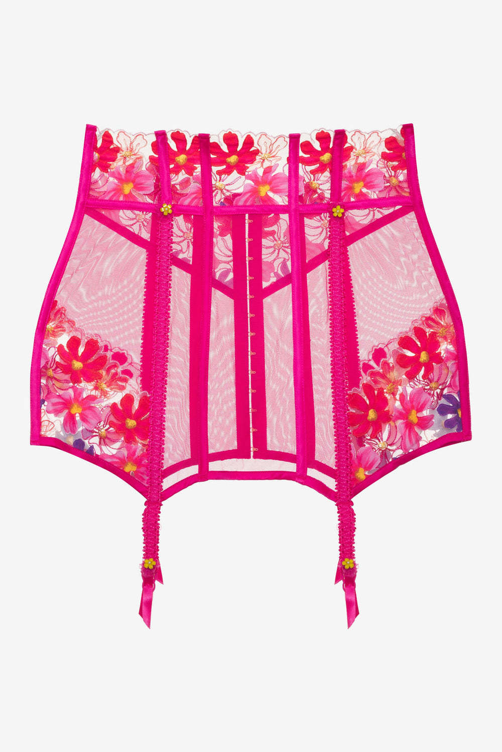 Women Anemone Floral Garter Skirt - Pink