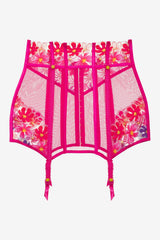 Women Anemone Floral Garter Skirt - Pink