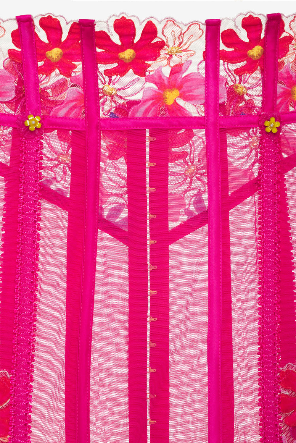 Women Anemone Floral Garter Skirt - Pink