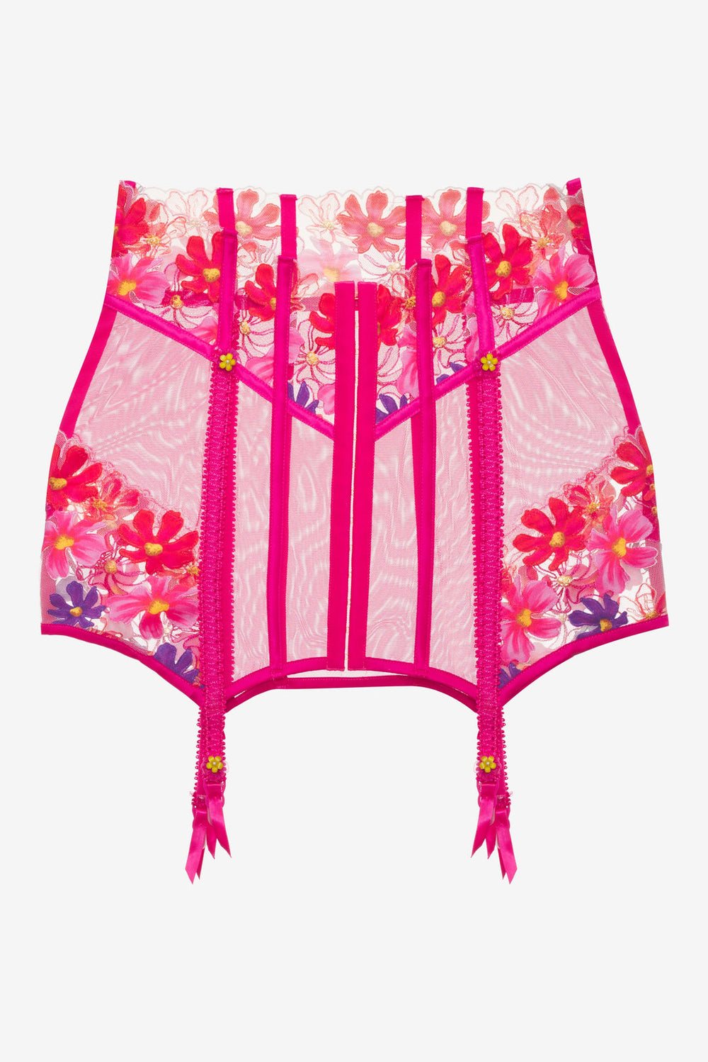 Women Anemone Floral Garter Skirt - Pink
