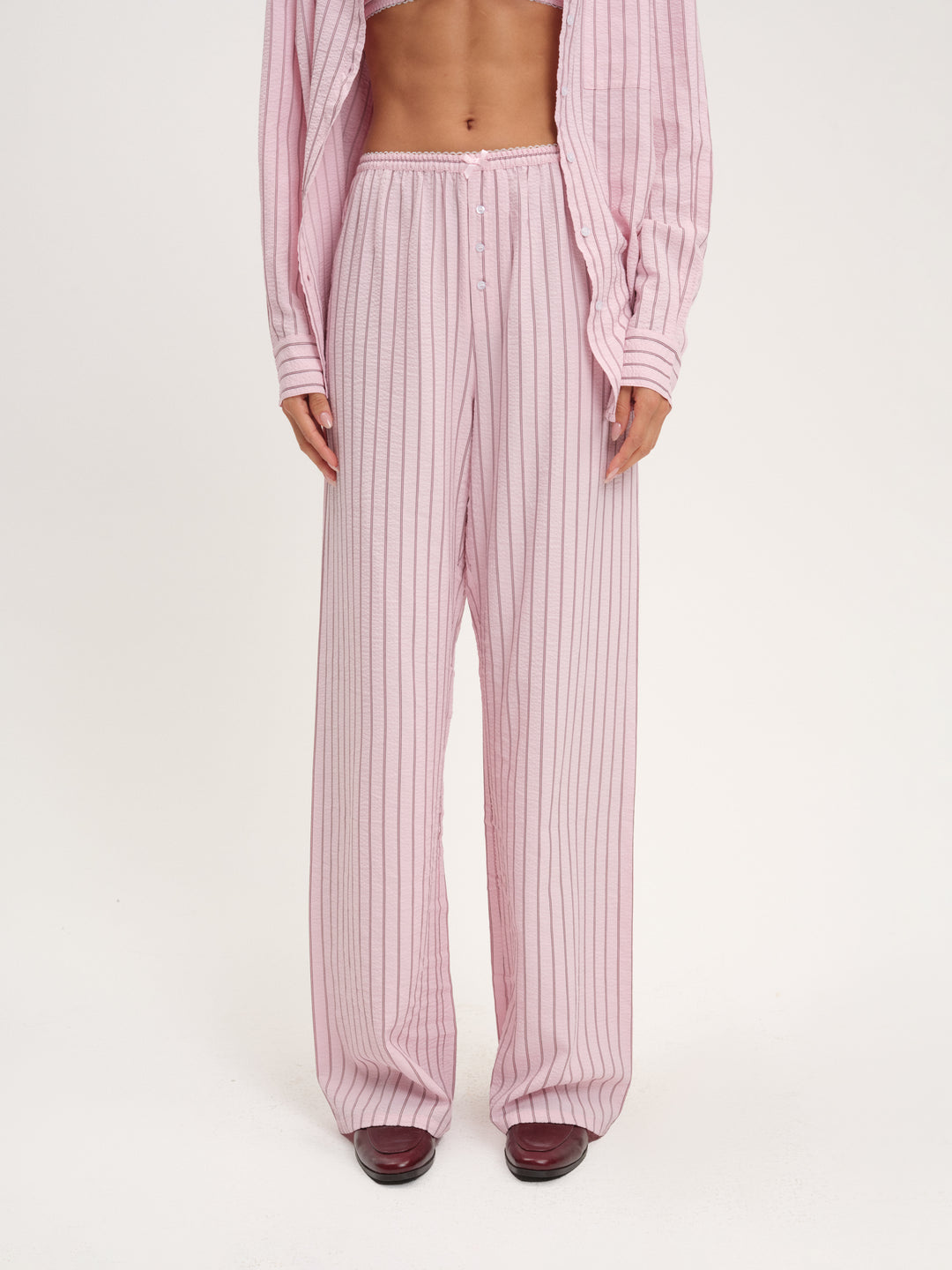 Women Mindy Wide Leg Pant - Pink