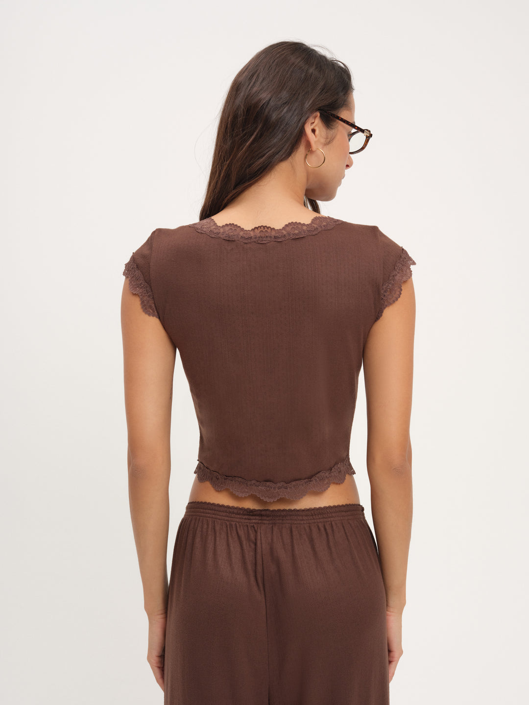 Women Elliana Sleep Top - Chocolate