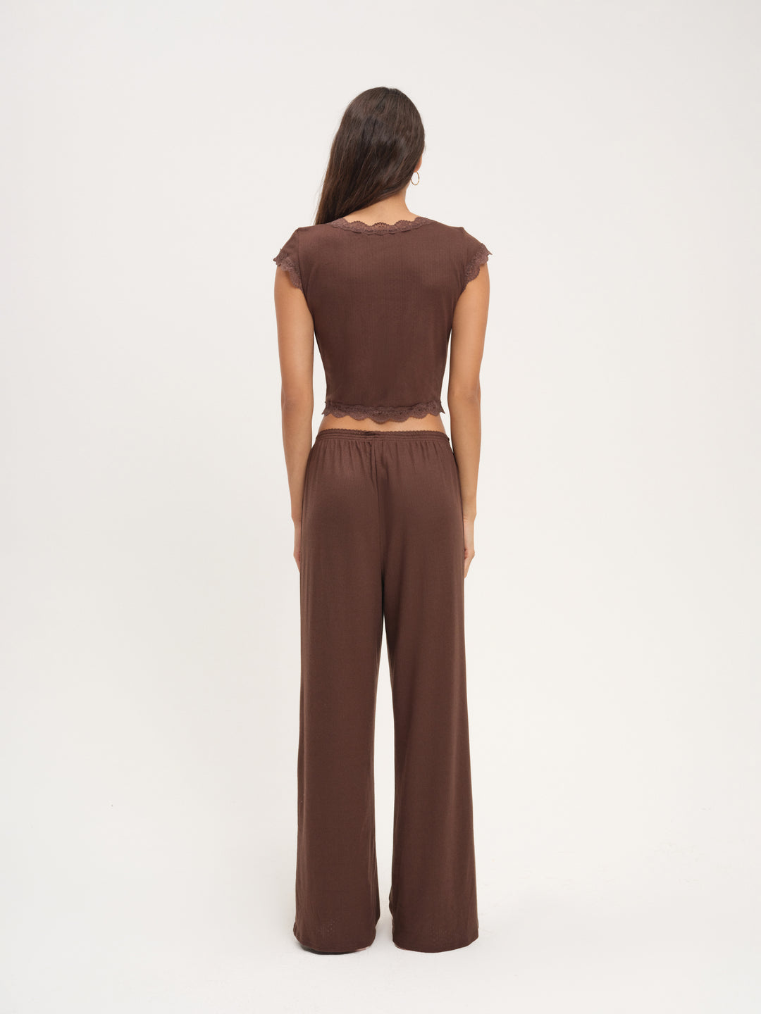 Women Elliana Wide Leg Pant - Chocolate