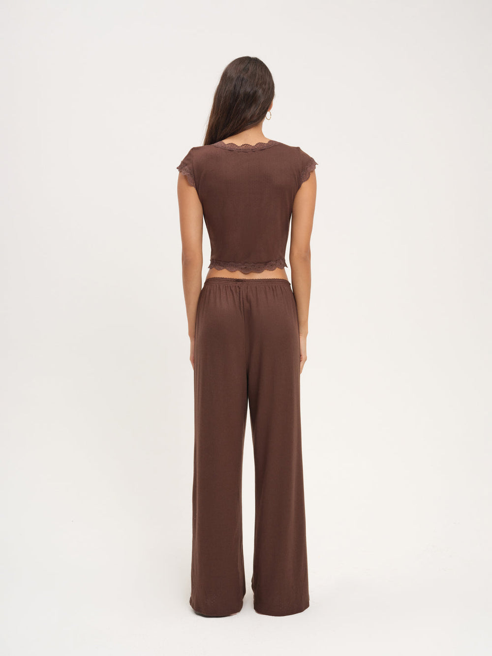 Women Elliana Wide Leg Pant - Chocolate