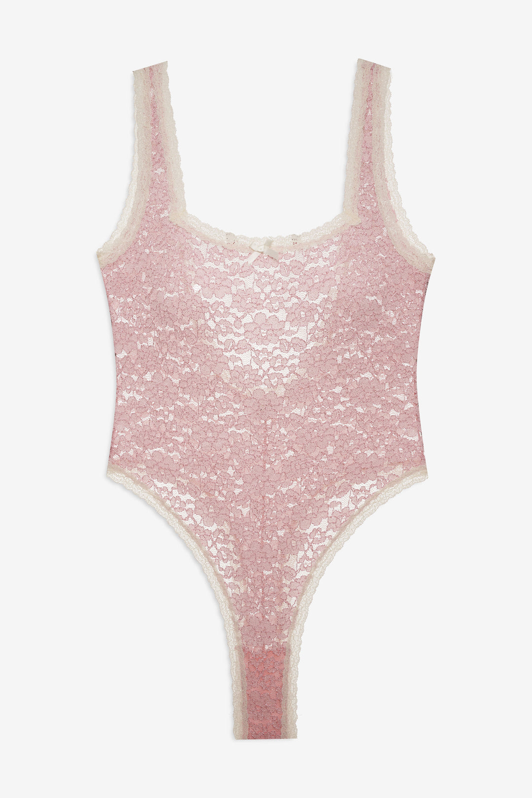Women Pamela Stretch Lace Bodysuit - Pink