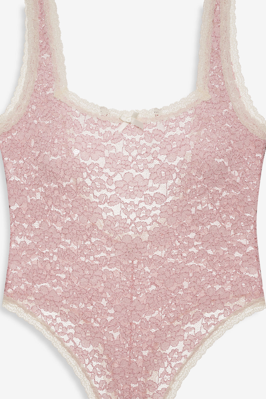Women Pamela Stretch Lace Bodysuit - Pink