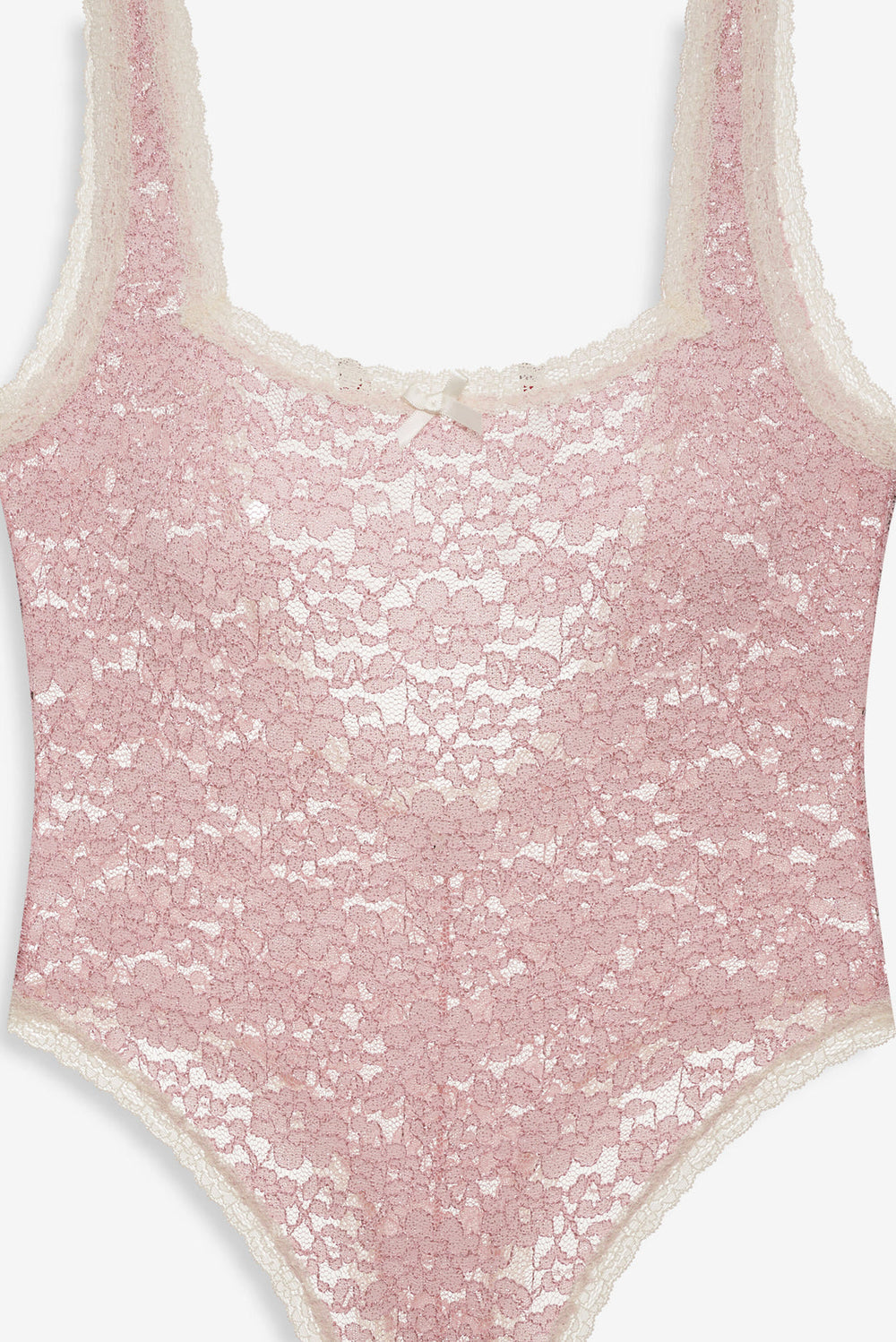Women Pamela Stretch Lace Bodysuit - Pink