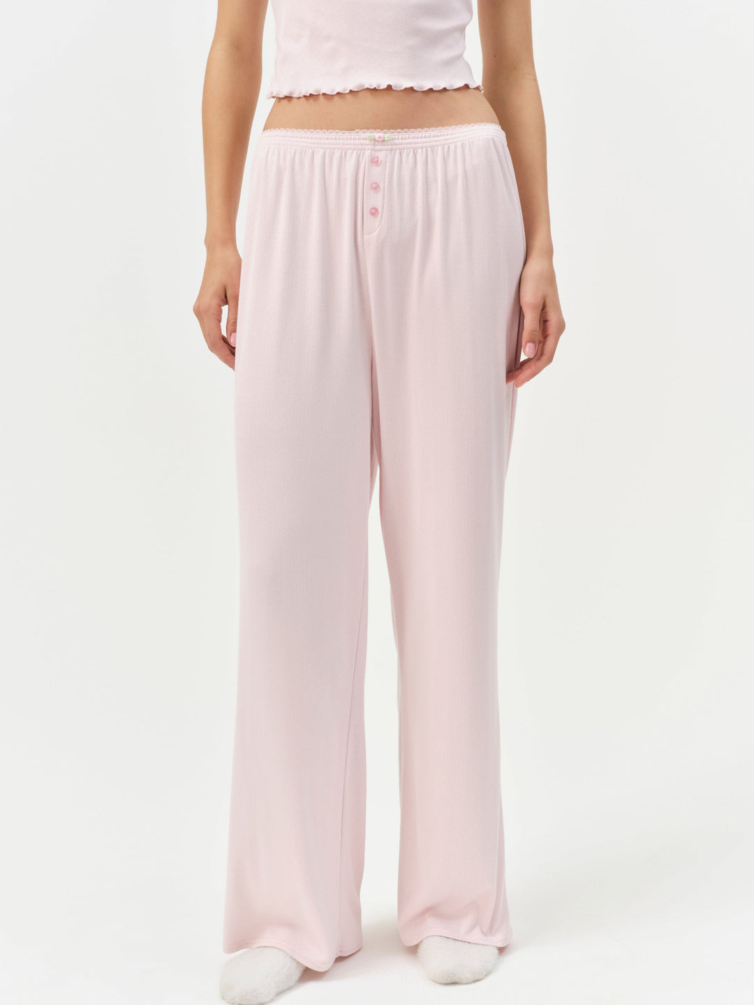 Women Elliana Wide Leg Pant - Dusty Pink