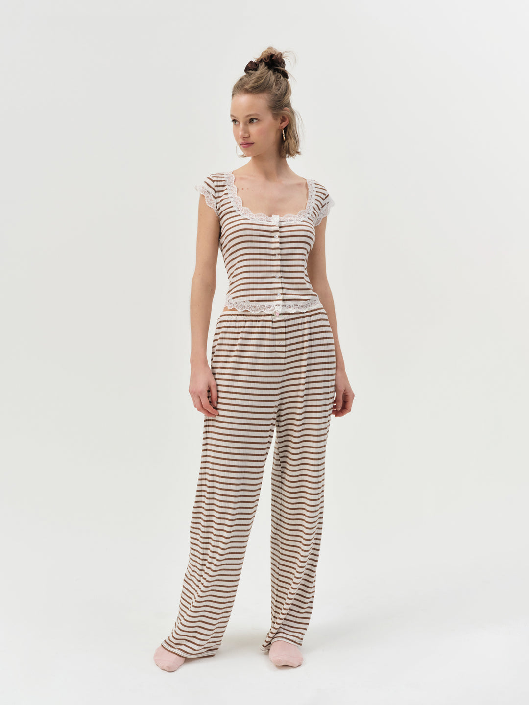 Women Bella Wide Leg Pant - Brown