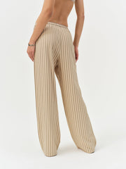 Women Mindy Wide Leg Pant - Brown