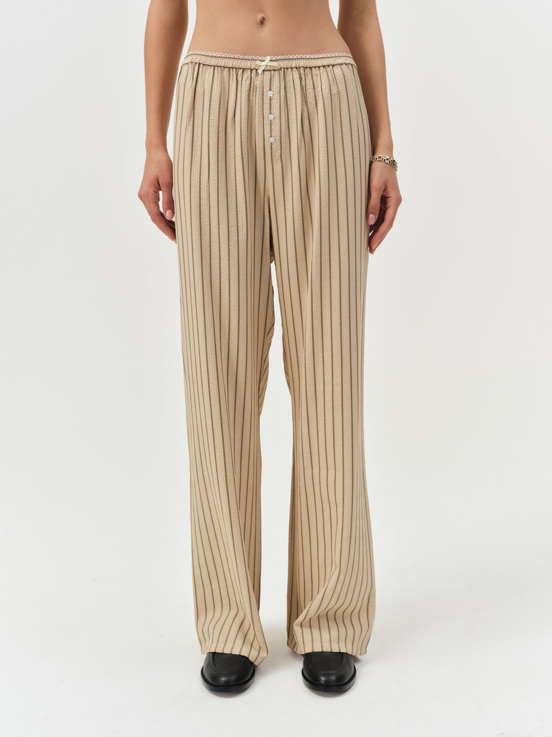 Women Mindy Wide Leg Pant - Brown