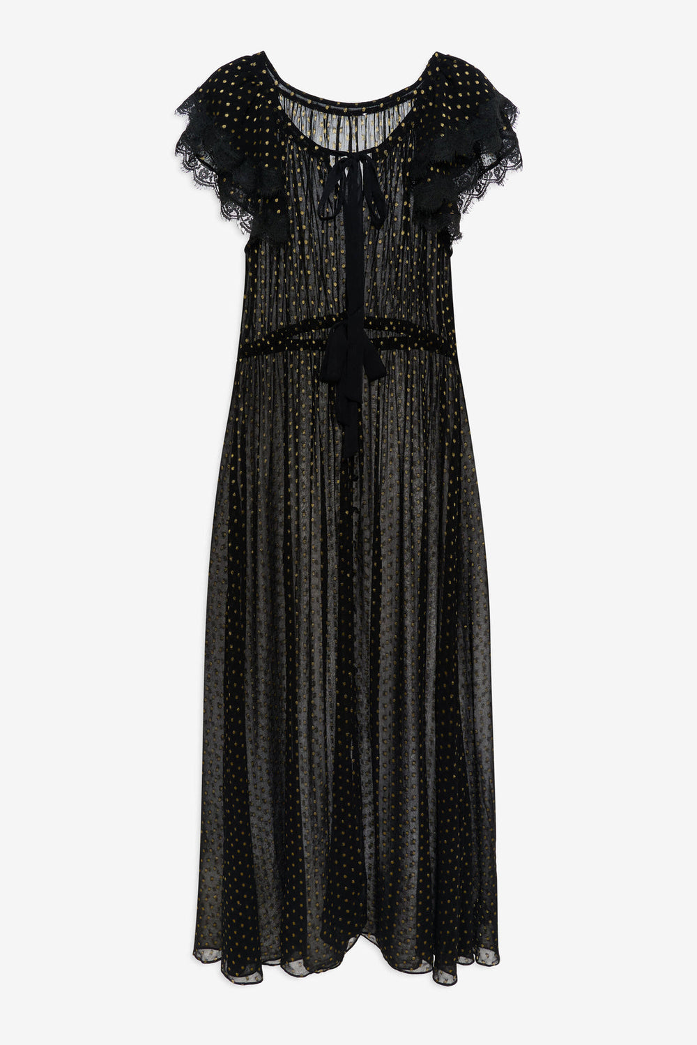 Women Liz Lurex Dot Robe - Black