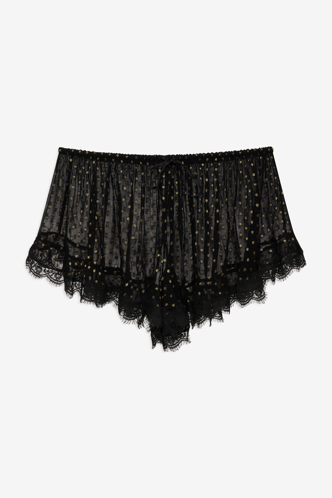 Women Liz Lurex Dot Short - Black