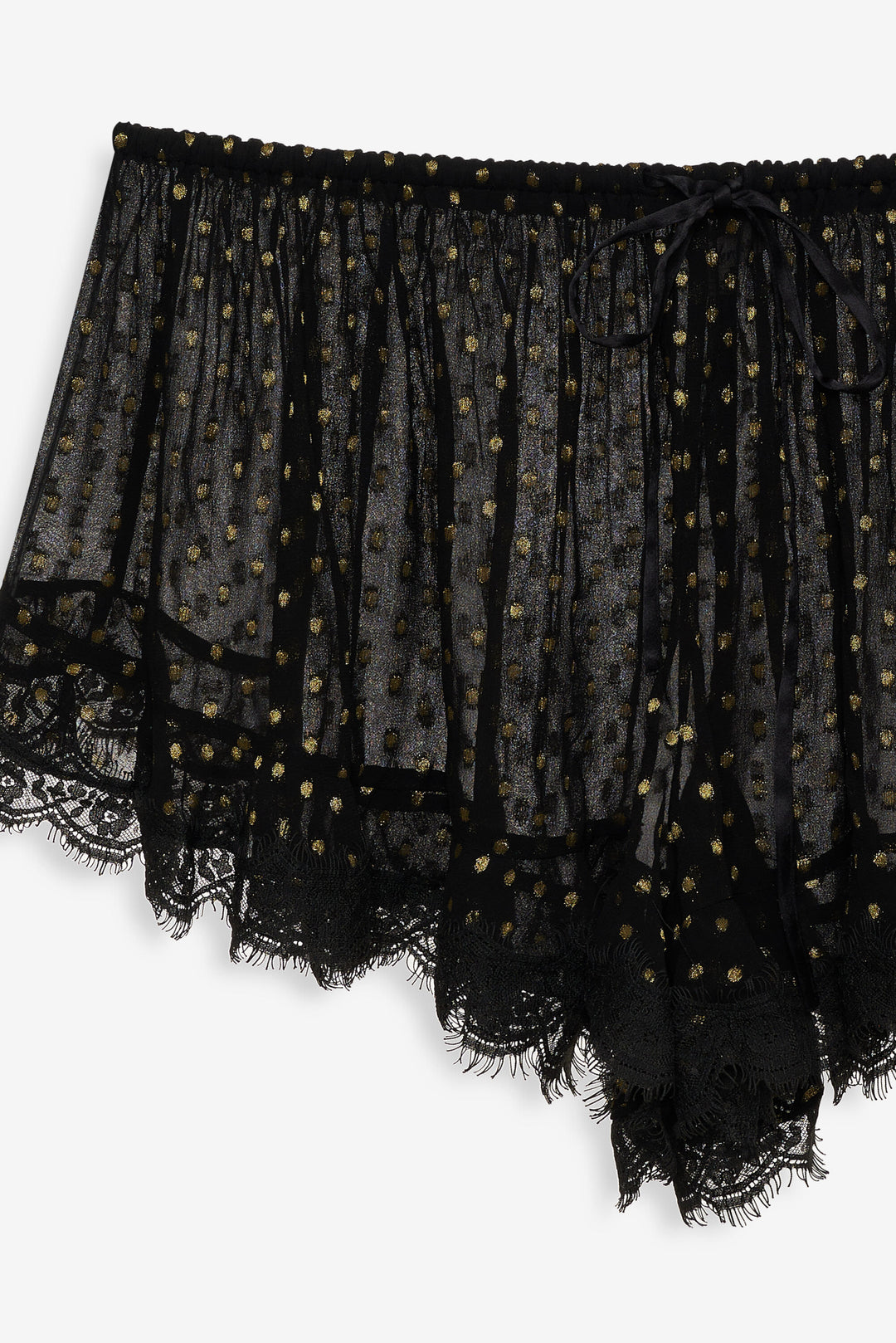 Women Liz Lurex Dot Short - Black