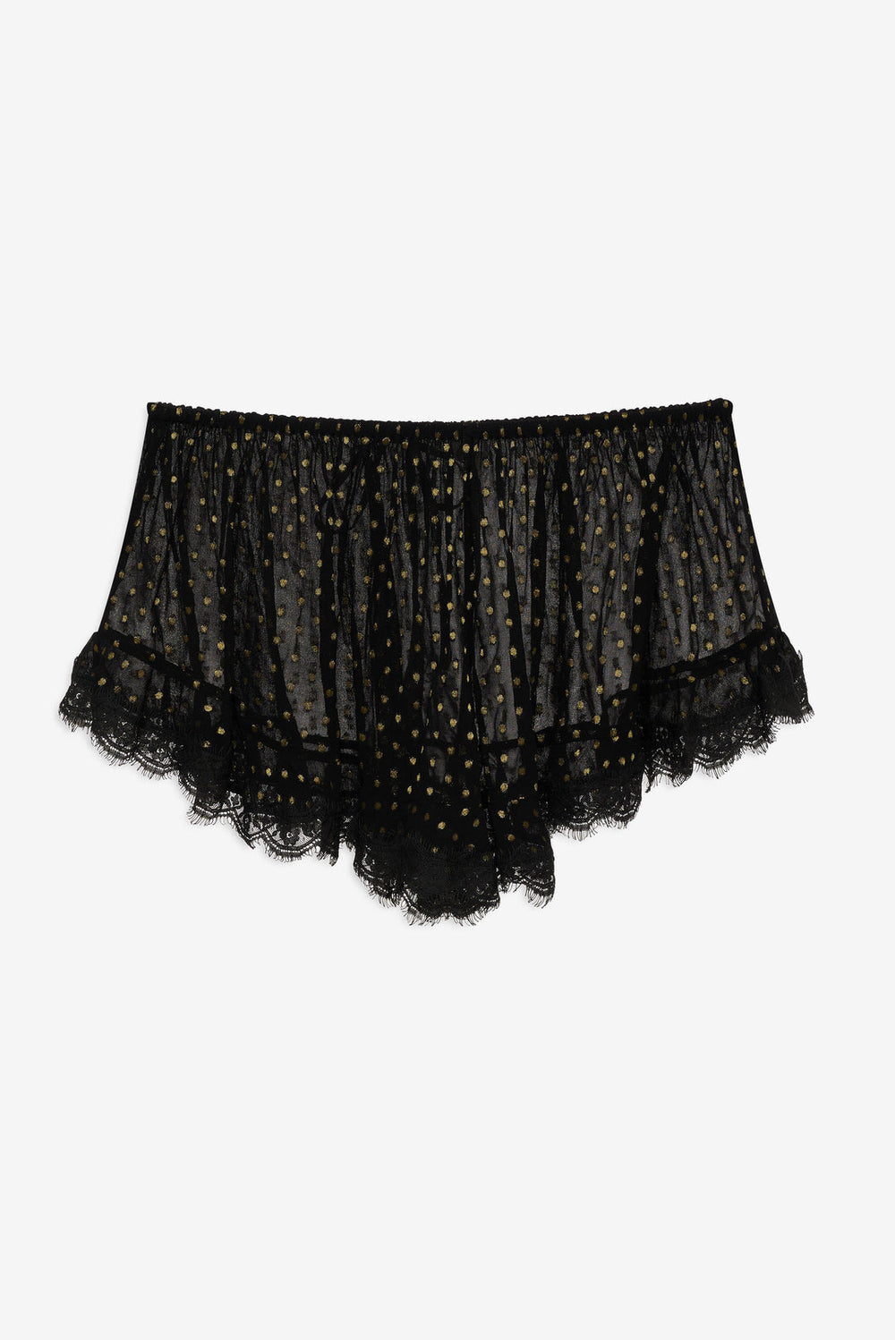 Women Liz Lurex Dot Short - Black