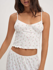 Women Elliana Sleep Top - White