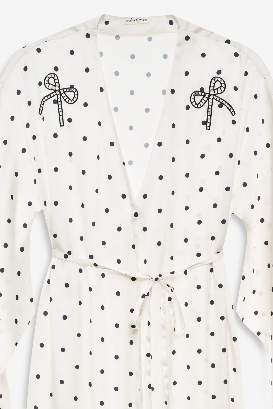 Women Lady Dot Robe - Cream