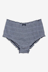 Women Denim Hearts Bloomer Short - Blue