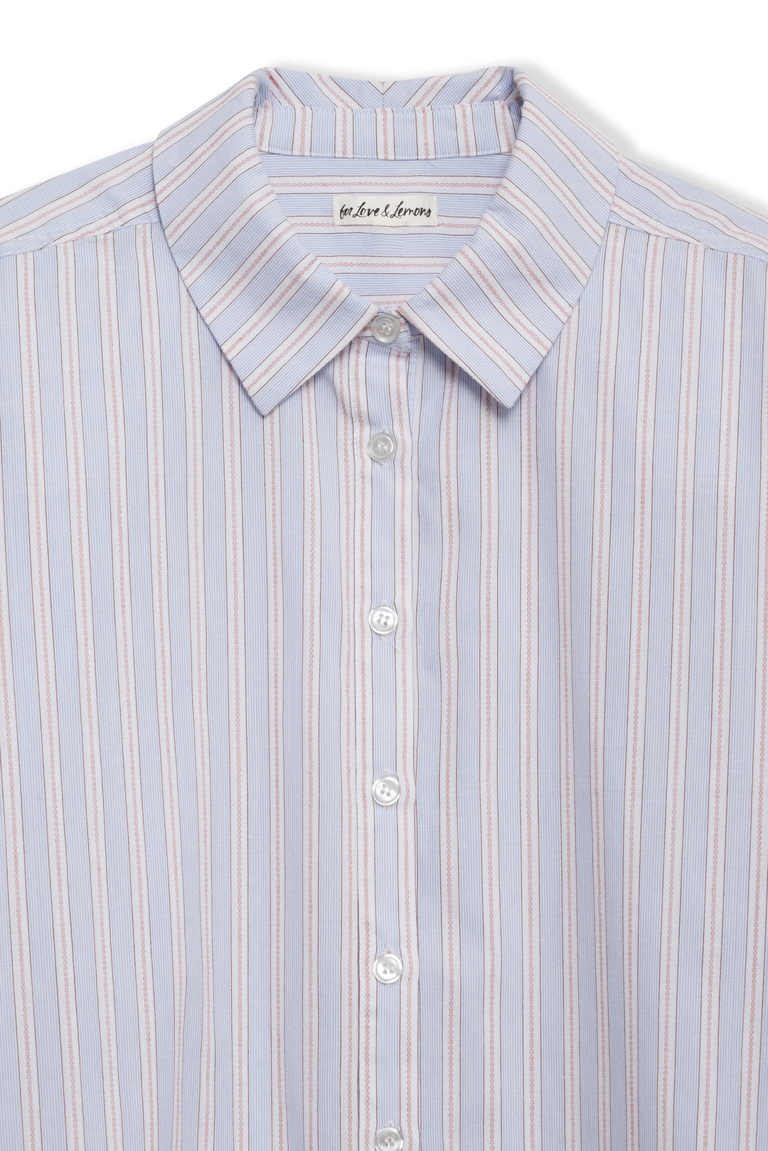 Women Lakeside Stripe Button Down Top - Blue