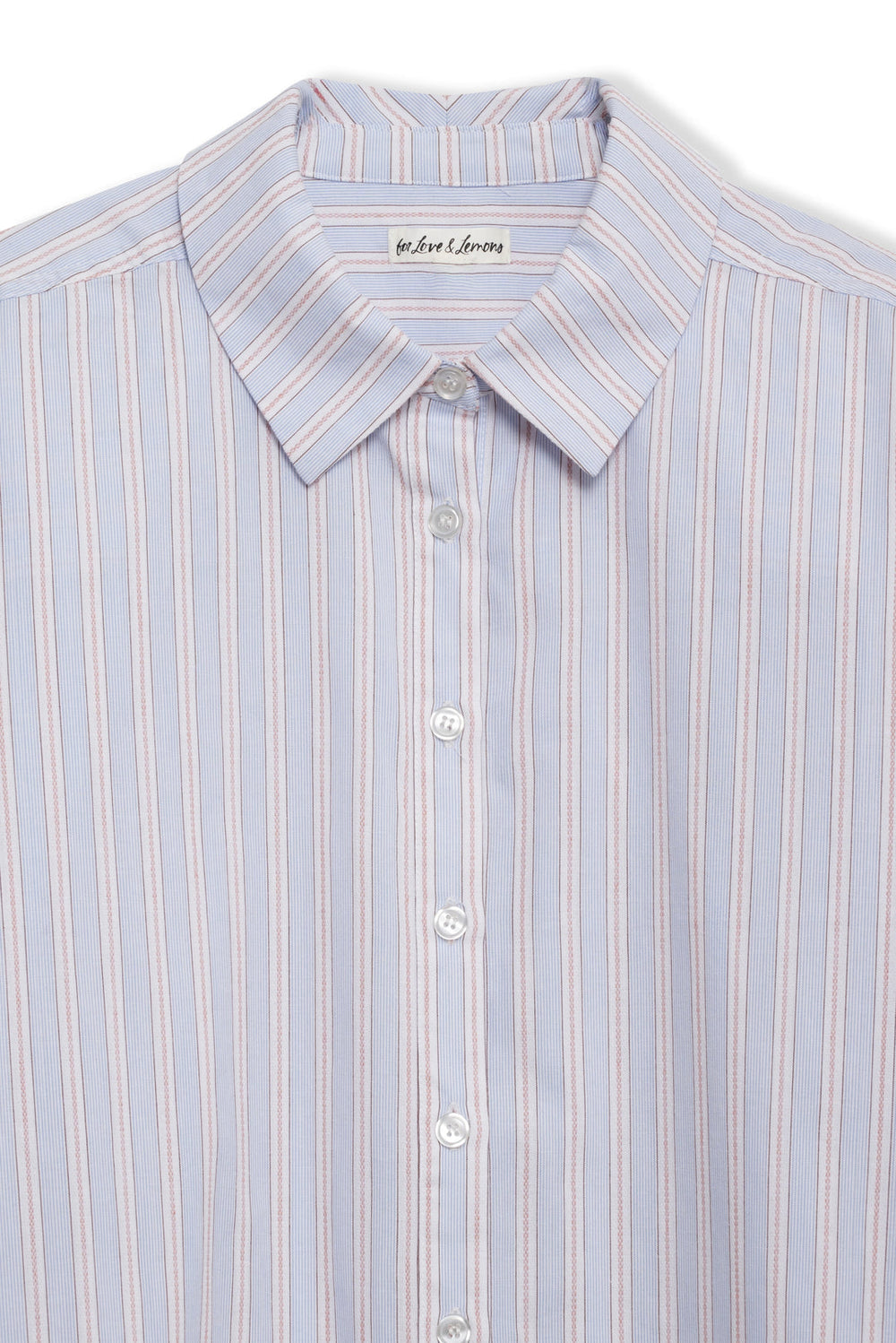 Women Lakeside Stripe Button Down Top - Blue