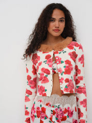 Women Carol Cardigan - Red