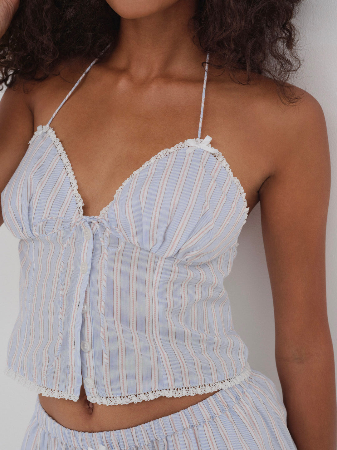 Women Lakeside Stripe Top - Blue