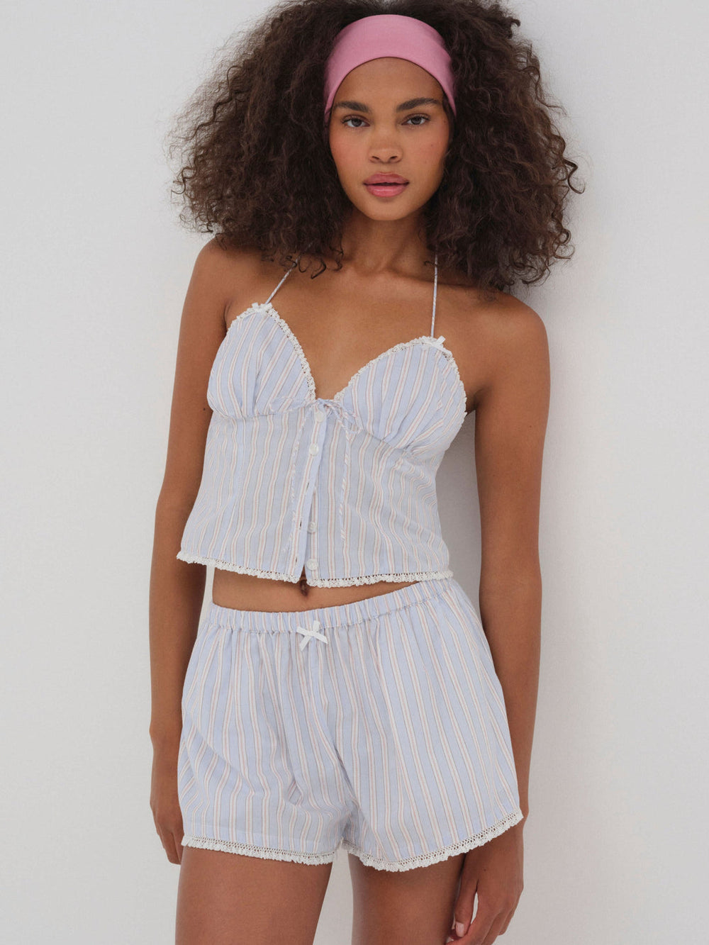 Women Lakeside Stripe Short - Blue