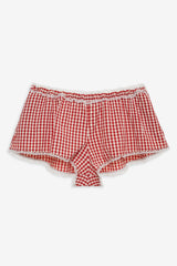 Women Scotch Bonnet Gingham Short - Red