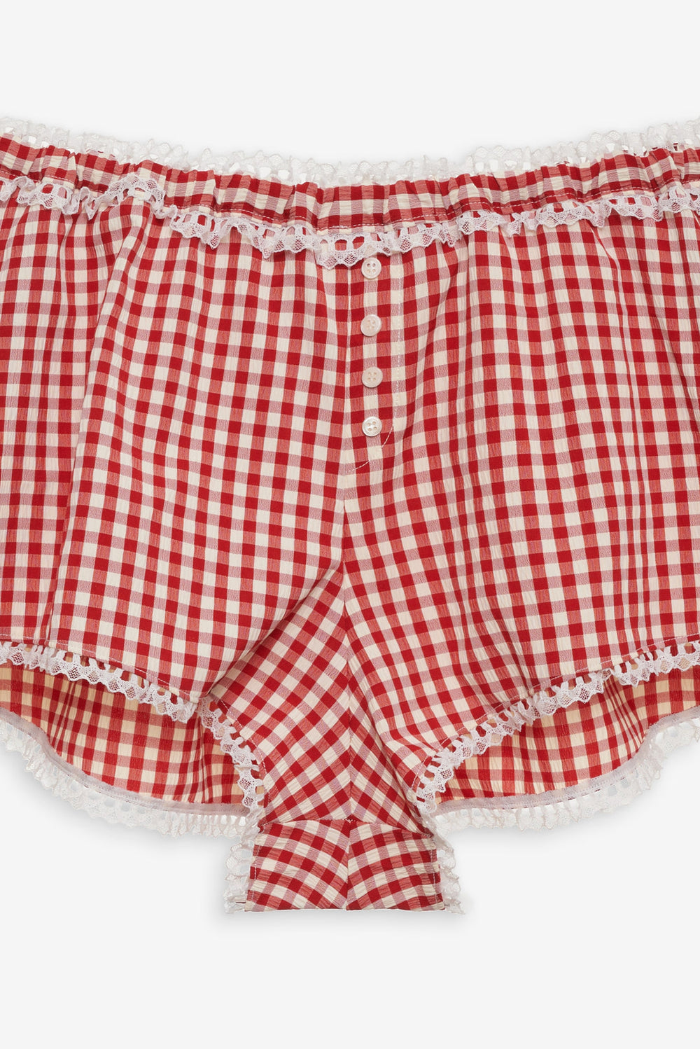 Women Scotch Bonnet Gingham Short - Red