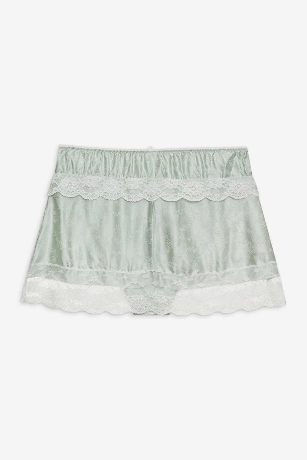Women Mint Twist Jacquard Mini Skirt - Mint
